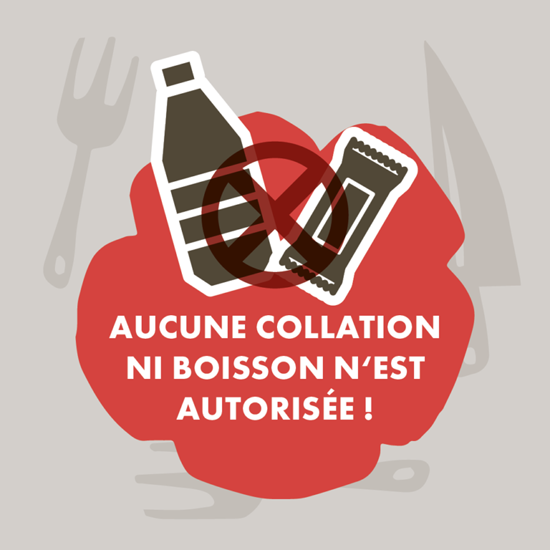 Collations et boissons personnelles Collations et boissons personnelles